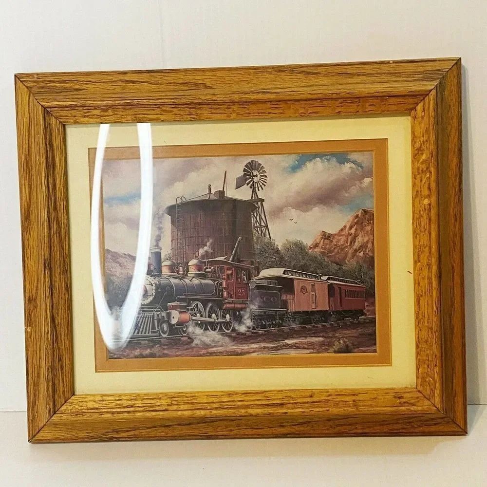 JIM ROZZI SOUTH WESTERN RAILROAD PRINT “Pit Stop” Framed